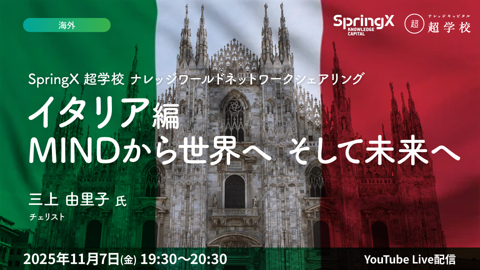 イタリア編：MINDから世界へ そして未来へ