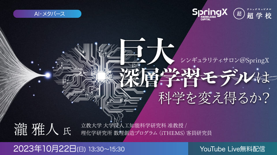 SpringX 超学校 シンギュラリティサロン@SpringX 巨大深層学習 SpringX 超学校 シンギュラリティサロン@SpringX 巨大深層学習