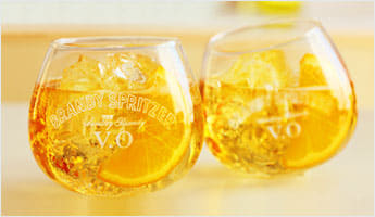 Homemade brandy spritzer(orange/honey-lemon/pineapple)